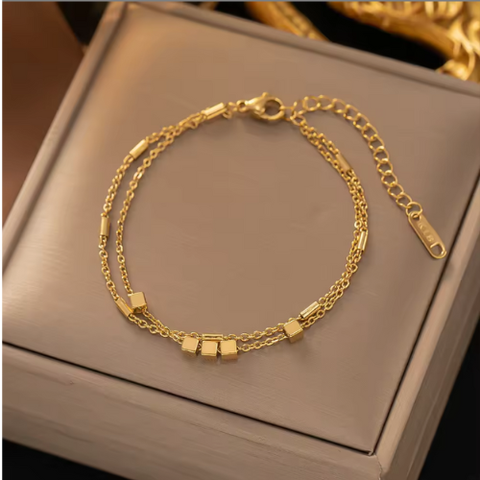 Amoura Heart Lock Chain Bracelet