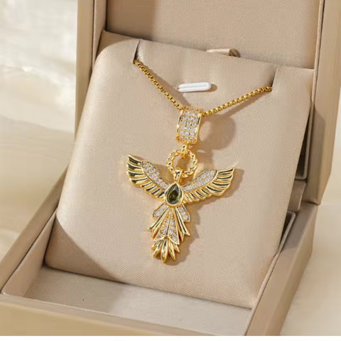 Guardian of Love Angel Wing Pendant Necklace