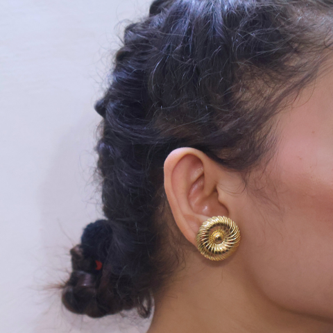 Aabha  Spiral Swirl Stud Earrings
