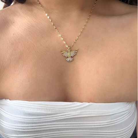 Crystal Phoenix Wings  Necklace