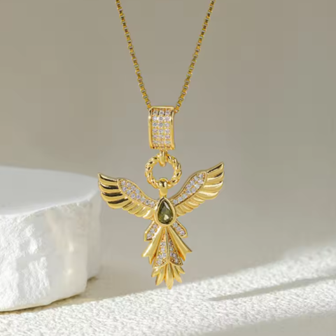 Guardian of Love Angel Wing Pendant Necklace