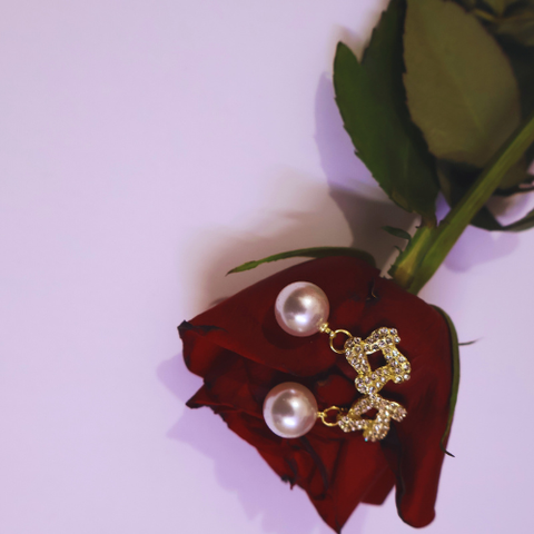 Rosé Promise Pearl Drop Earrings