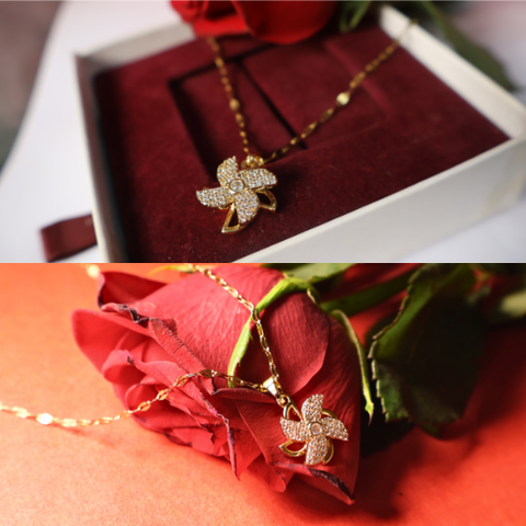 Rotatable Windmill Timeless Floral Pendant Necklace