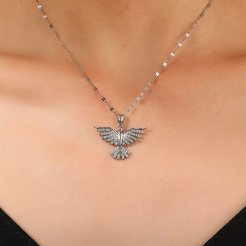 Crystal Phoenix Wings  Necklace