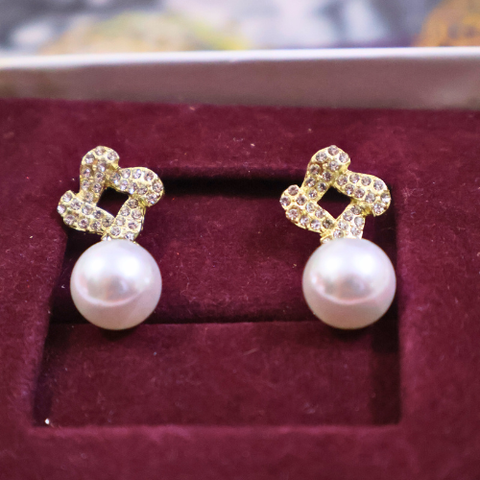 Rosé Promise Pearl Drop Earrings
