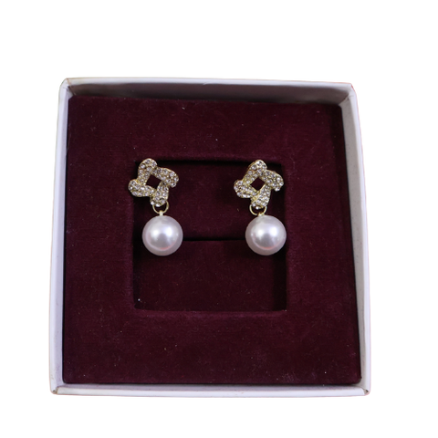 Rosé Promise Pearl Drop Earrings