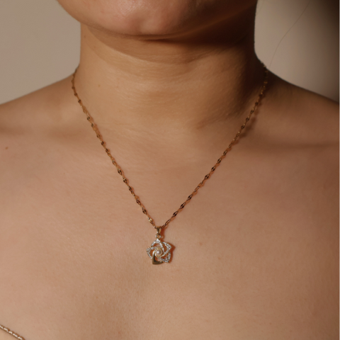 Nirali Floral Pearl Pendant Necklace