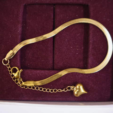 Gold Herringbone Bracelet for Women
