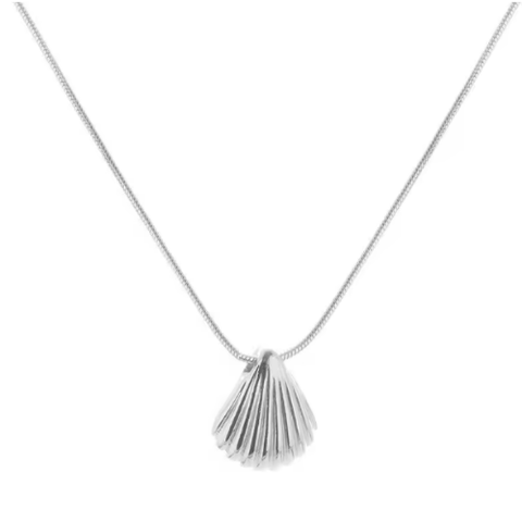 Golden Seashell Pendant Necklace for Women