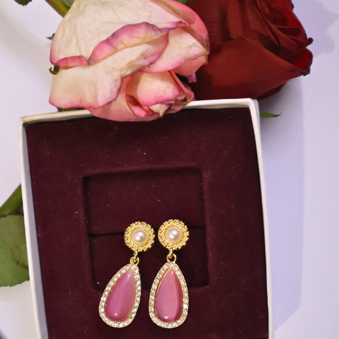 Blush Promise Pearl Drop Earrings