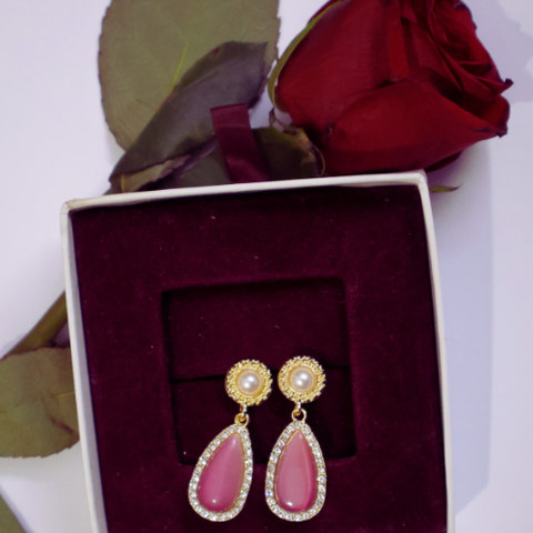Blush Promise Pearl Drop Earrings