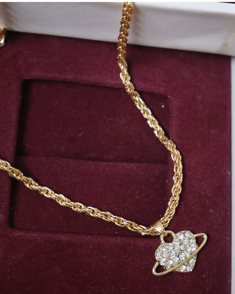 Valentine Special Celestial Heart Gold Jewelry Set