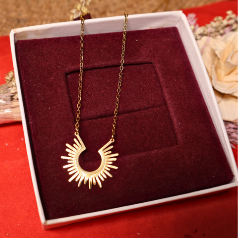 Sunburst Statement Necklace for Women