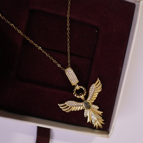 Guardian of Love Angel Wing Pendant Necklace