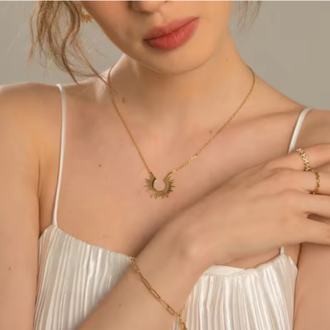 Sunburst Statement Necklace for Women