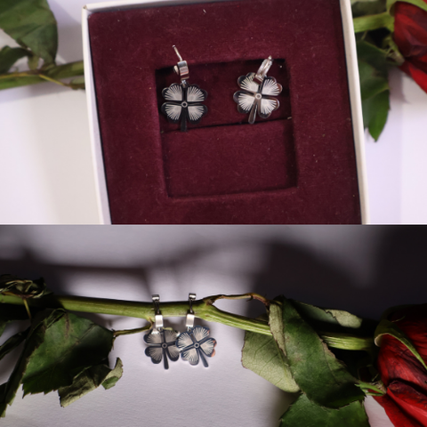 Four Leaf Clover Gold Earrings for Women