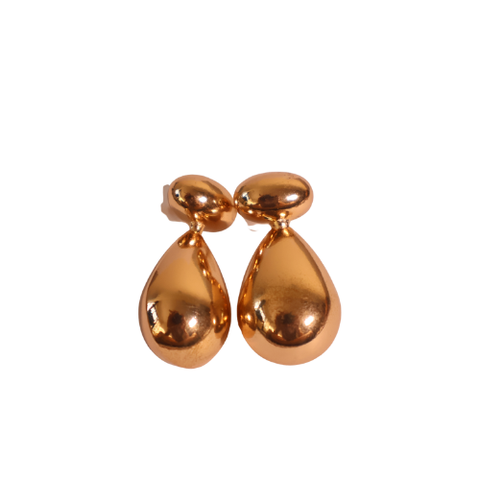 Noor Teardrop Gold Statement Earrings