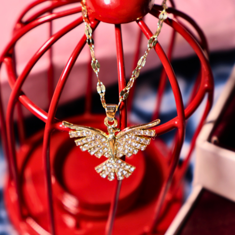 Crystal Phoenix Wings  Necklace