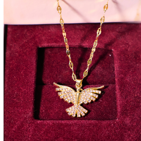 Crystal Phoenix Wings  Necklace