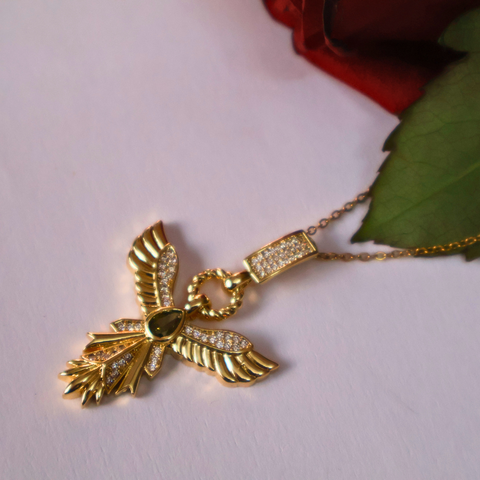 Guardian of Love Angel Wing Pendant Necklace