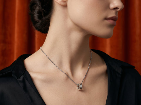 Silver Love Ring Pendant Necklace | Premium Stainless Steel Necklace