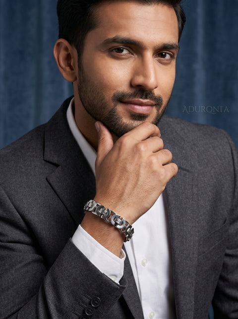 Men's Silver Link Bracelet | Anti-Tarnish Stainless Steel Bracelet