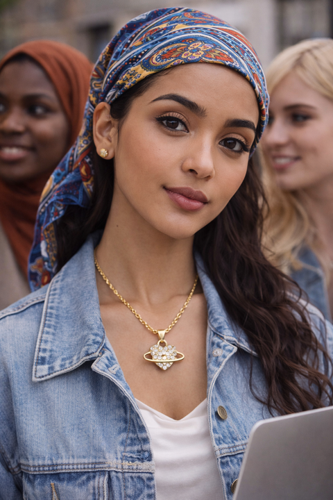 Valentine Special Celestial Heart Gold Jewelry Set