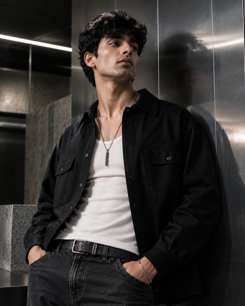 Men's Bullet Pendant Necklace | Stainless Steel Bullet Necklace for Men | Modern Minimalist Jewelry