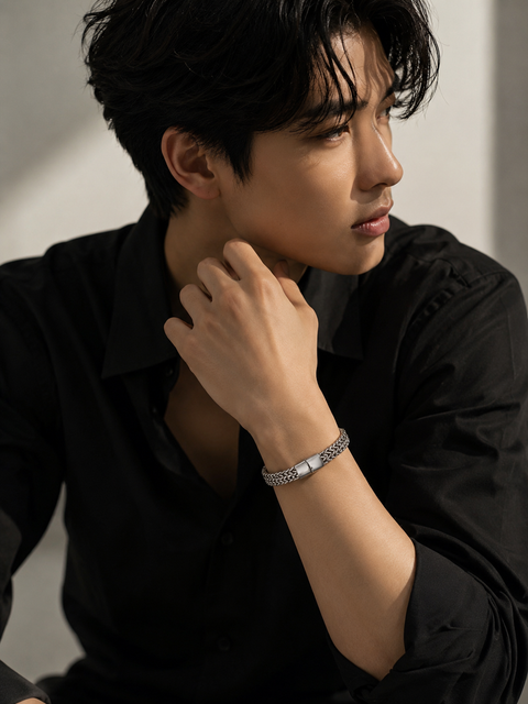Men's Woven Stainless Steel Bracelet | Anti-Tarnish PVD-Plated