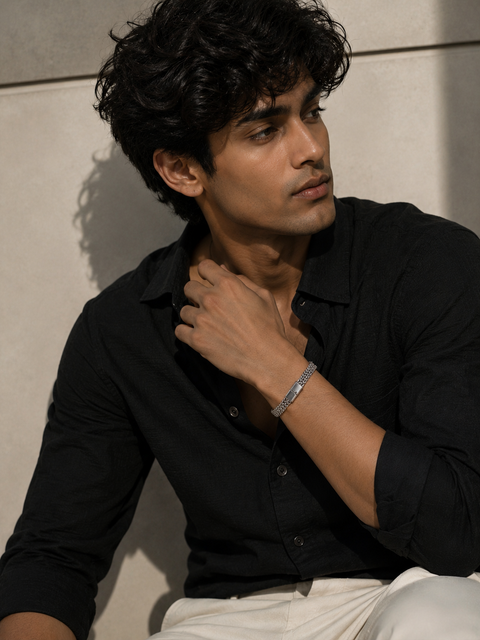 Men's Woven Stainless Steel Bracelet | Anti-Tarnish PVD-Plated