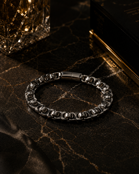 Men's Silver Link Bracelet | Anti-Tarnish Stainless Steel Bracelet