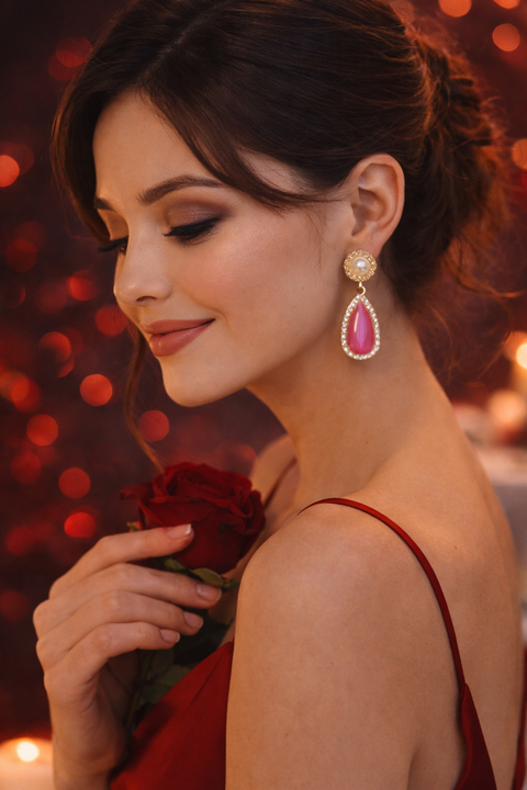 Blush Promise Pearl Drop Earrings