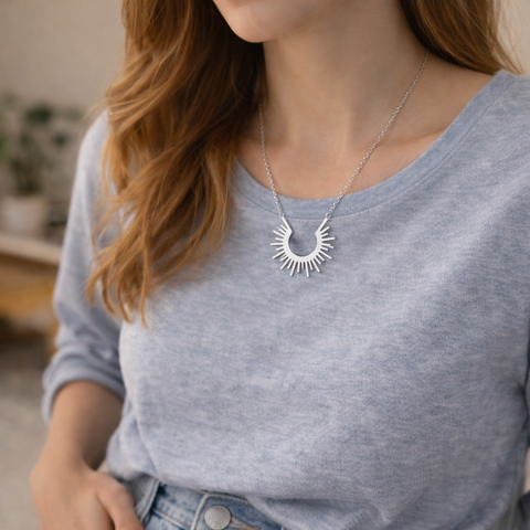 Sunburst Statement Necklace for Women