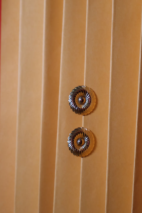Aabha  Spiral Swirl Stud Earrings