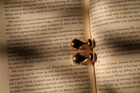 Noor Teardrop Gold Statement Earrings