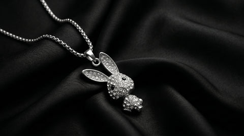 Crystal Bunny Pendant Necklace | Premium Stainless Steel Rabbit Pendant