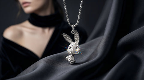 Crystal Bunny Pendant Necklace | Premium Stainless Steel Rabbit Pendant