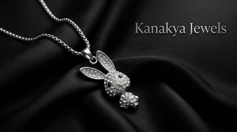 Crystal Bunny Pendant Necklace | Premium Stainless Steel Rabbit Pendant