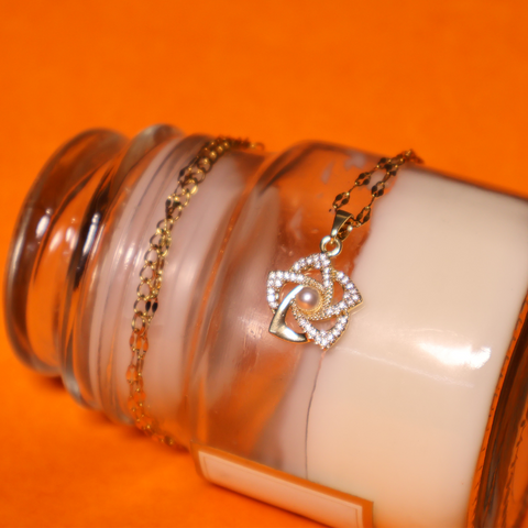 Nirali Floral Pearl Pendant Necklace